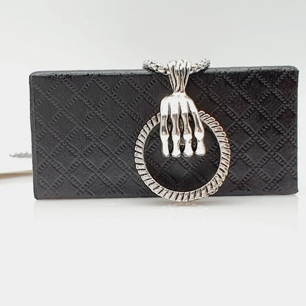 ❤️Vintage Fitness punk style skeleton Necklace , N90201P123